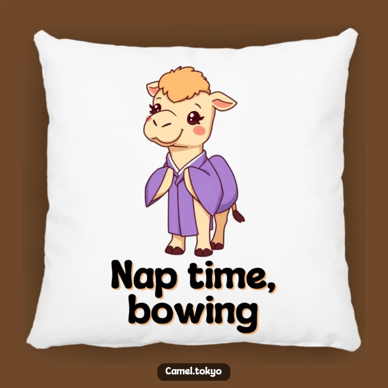 Soft Funny Camel Kimono Pillow - Cozy Bowing Greeting Funny Gift Accent