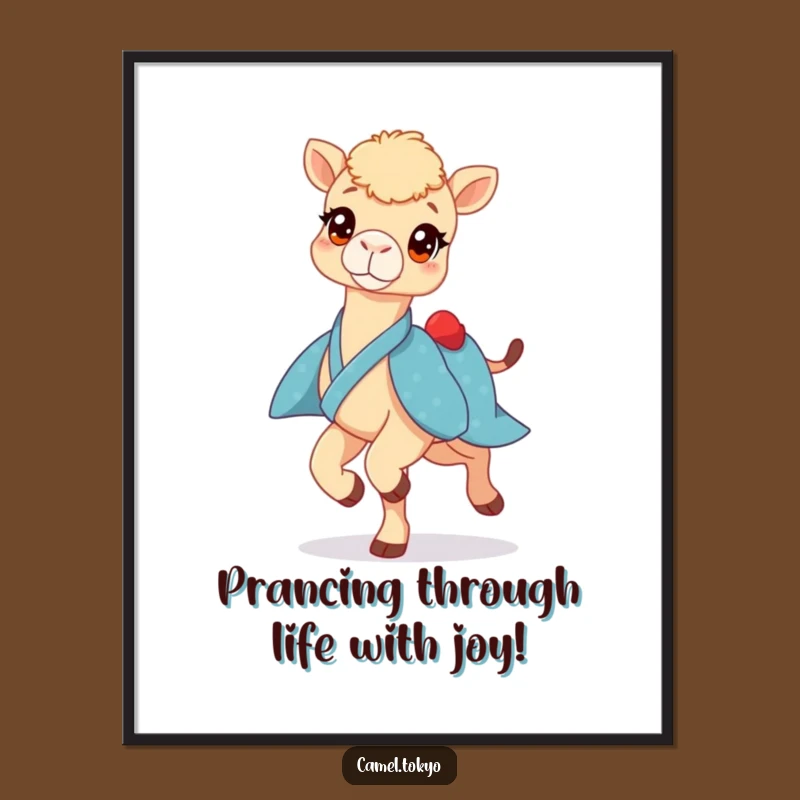 Free Printable Wall Art: Prancing Camel Energy! Humorous Downloadable Decor for Lively Spaces